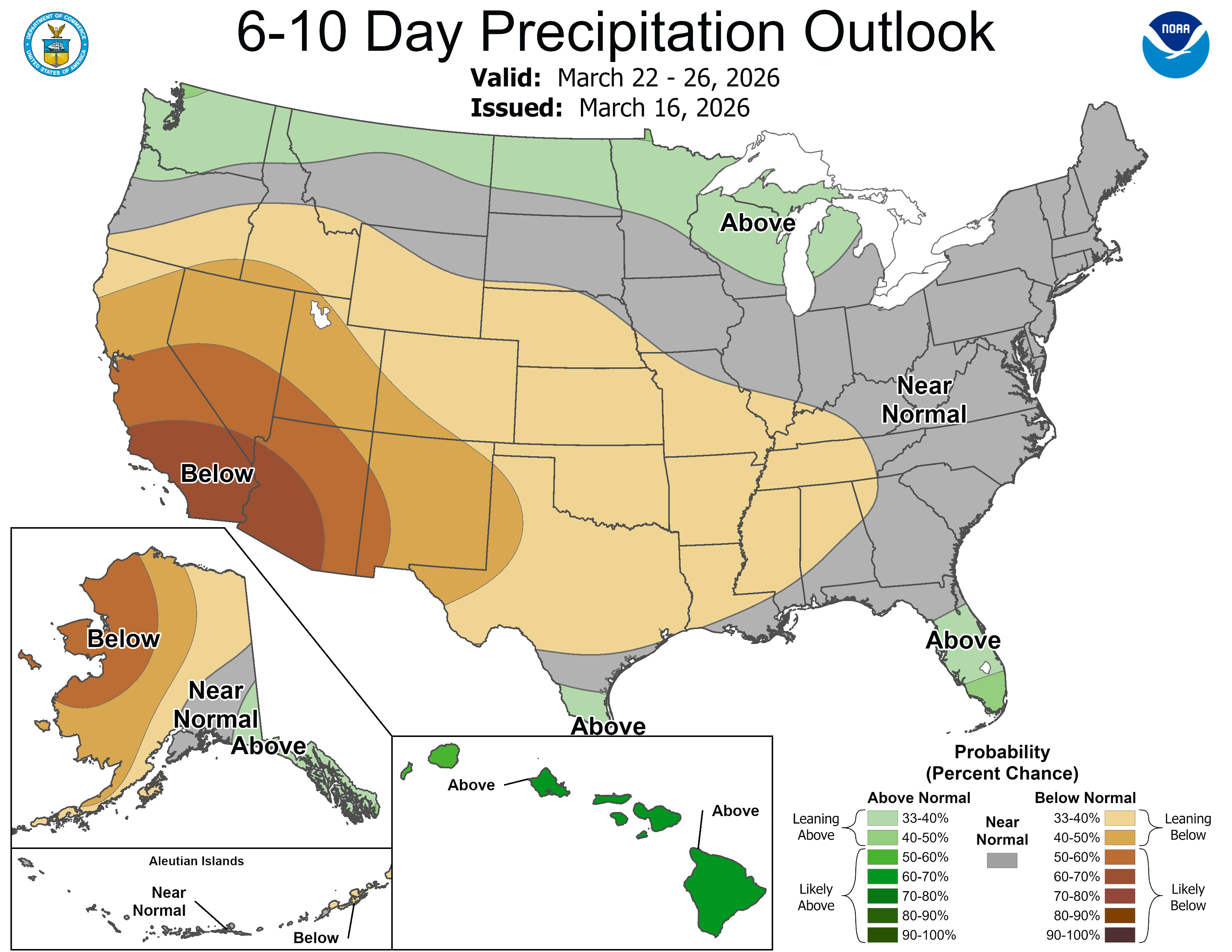 NOAA CPC 6 to 10 day precipitation outlook